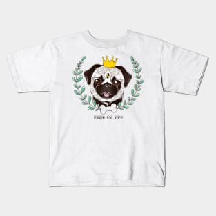 King Of Pug Kids T-Shirt